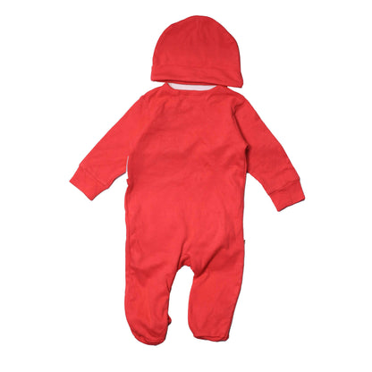 minoti baby red romper