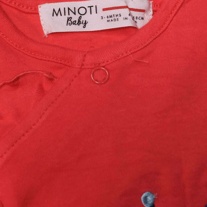 minoti baby red romper